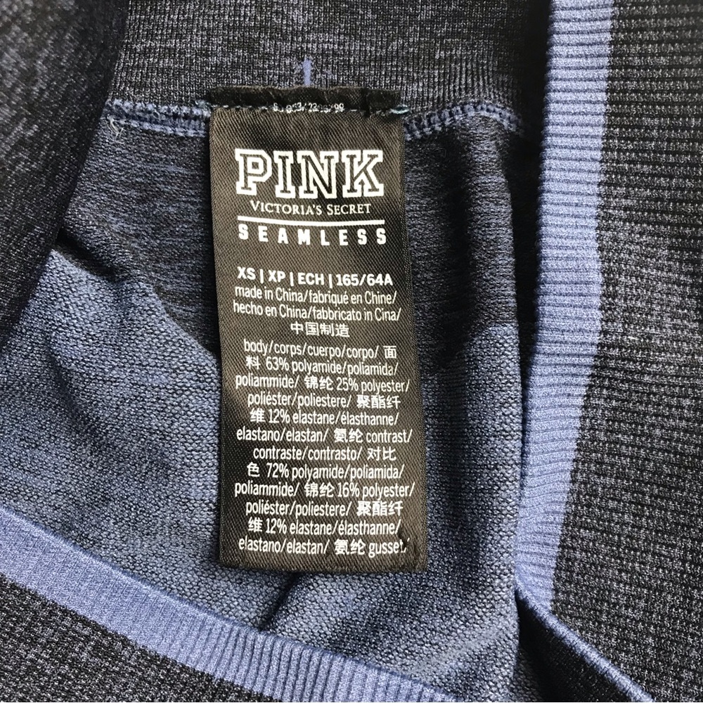 Victoria Secret PINK Pants Leggings XS Full Length Tight High Waist Navy Blue - Picture 11 of 14